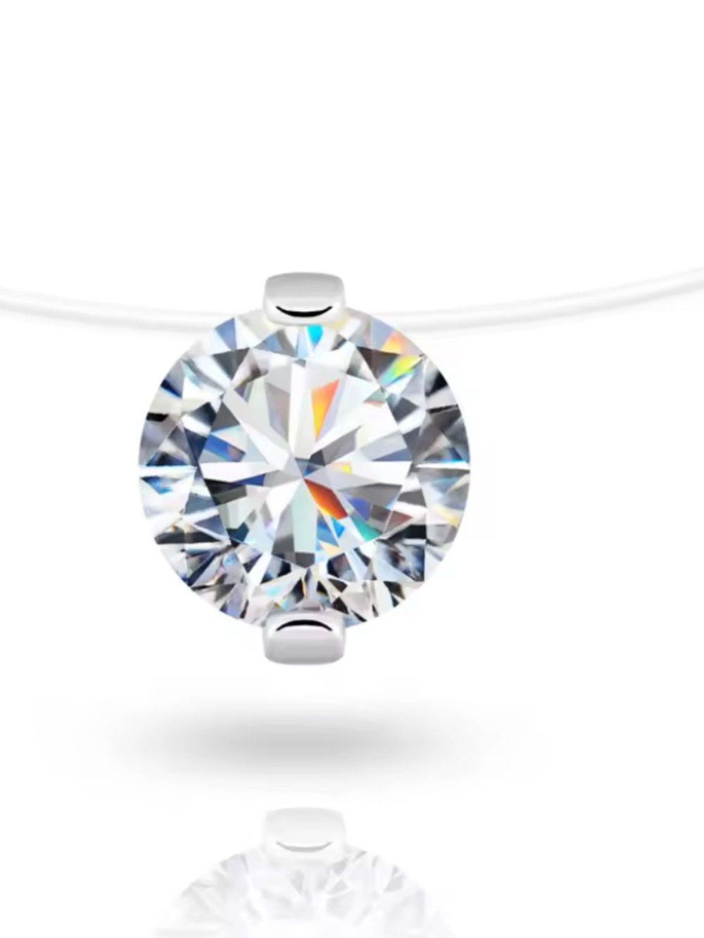 🔥 1 Carat Moissanite Invisible Necklace